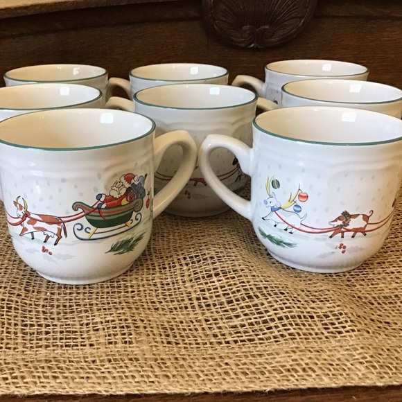 - Vintage International Tableworks Japan country stoneware Christmas cup - Picture 8 of 8